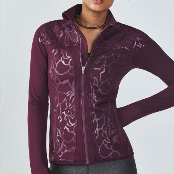 Fabletics Jojo Full Zip Jacket XS Running Workout Athletic Stretch - Picture 10 of 10